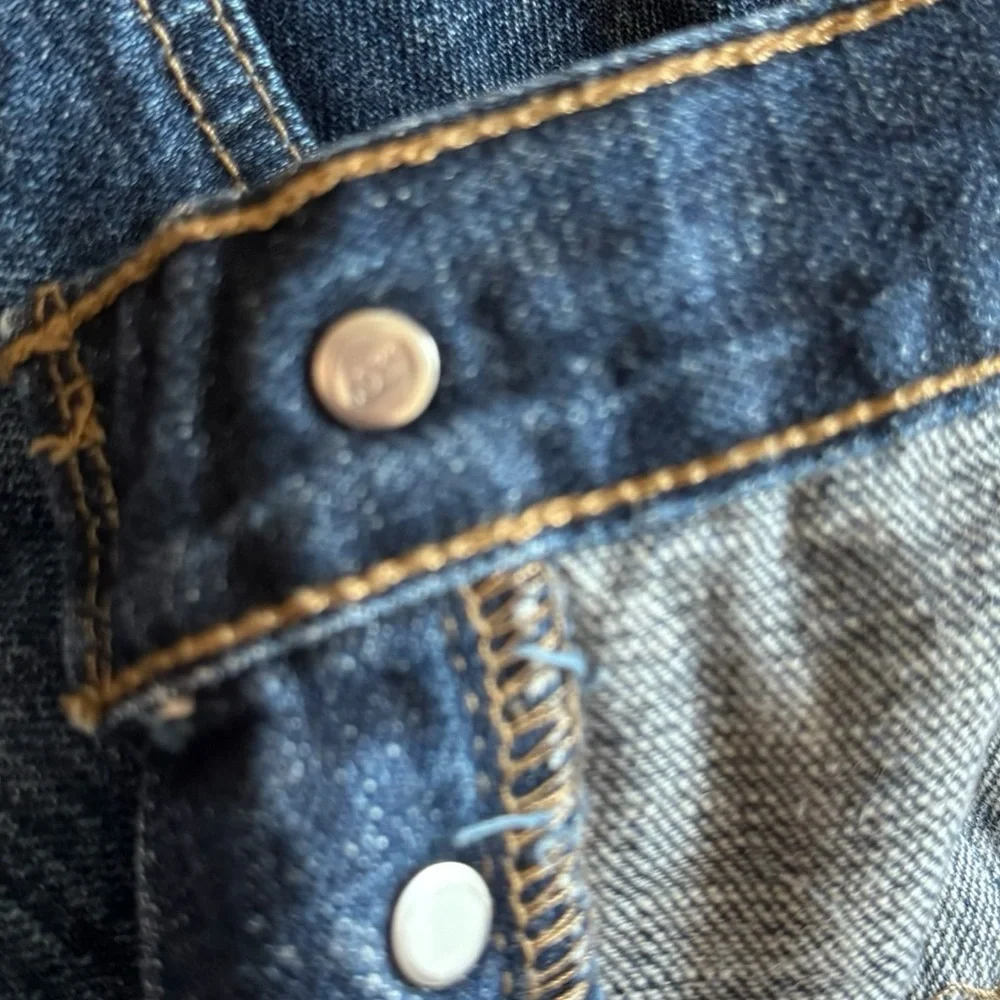 Levi's 501 100% Cotton Button Fly Straight Jeans‎ Dark Blue 36 x 34